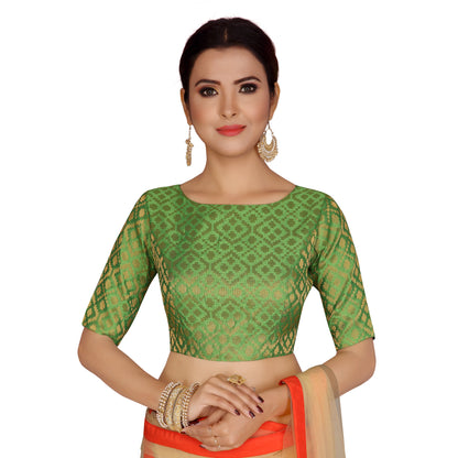 Women's Brocade Saree Blouse - 1 pc