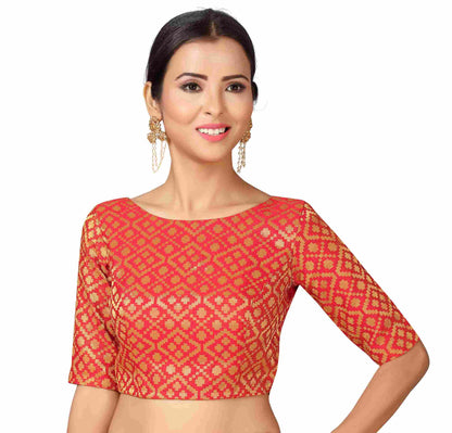 Women's Brocade Saree Blouse - 1 pc