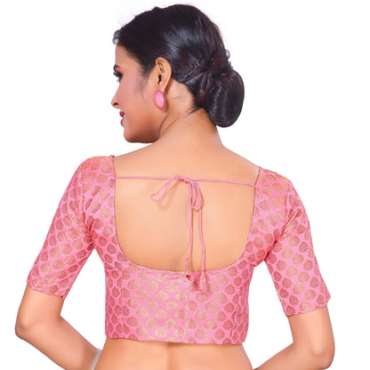 Women's Light pink Saree Blouse  - 1pc