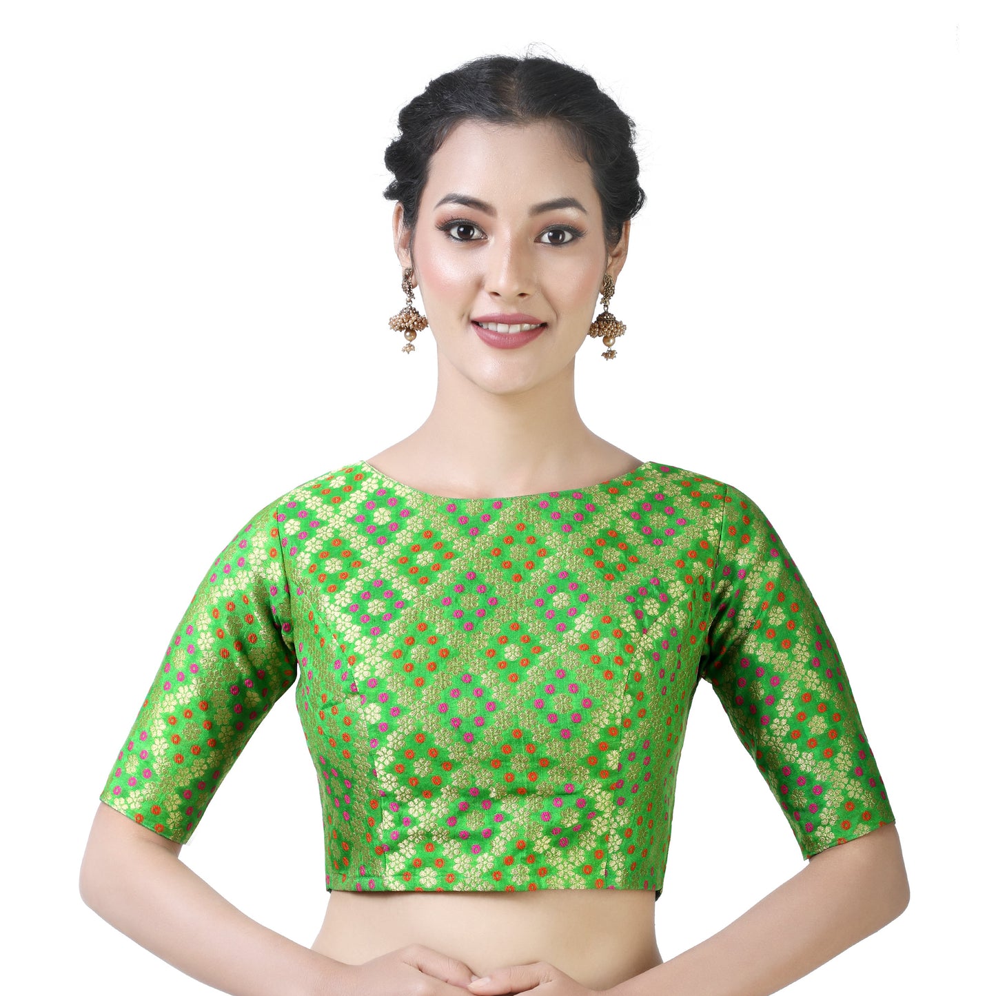 Women's Brocade Saree Blouse - 1 pc