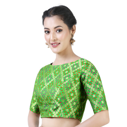 Women's Brocade Saree Blouse - 1 pc