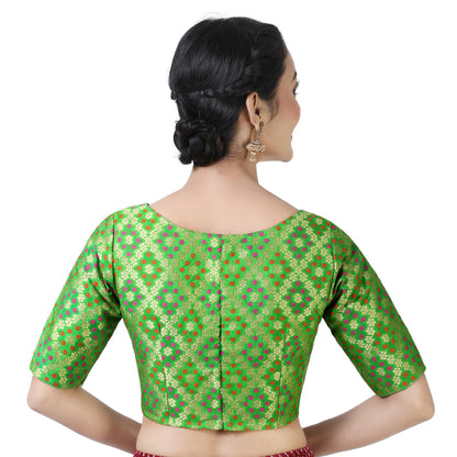 Women's Brocade Saree Blouse - 1 pc