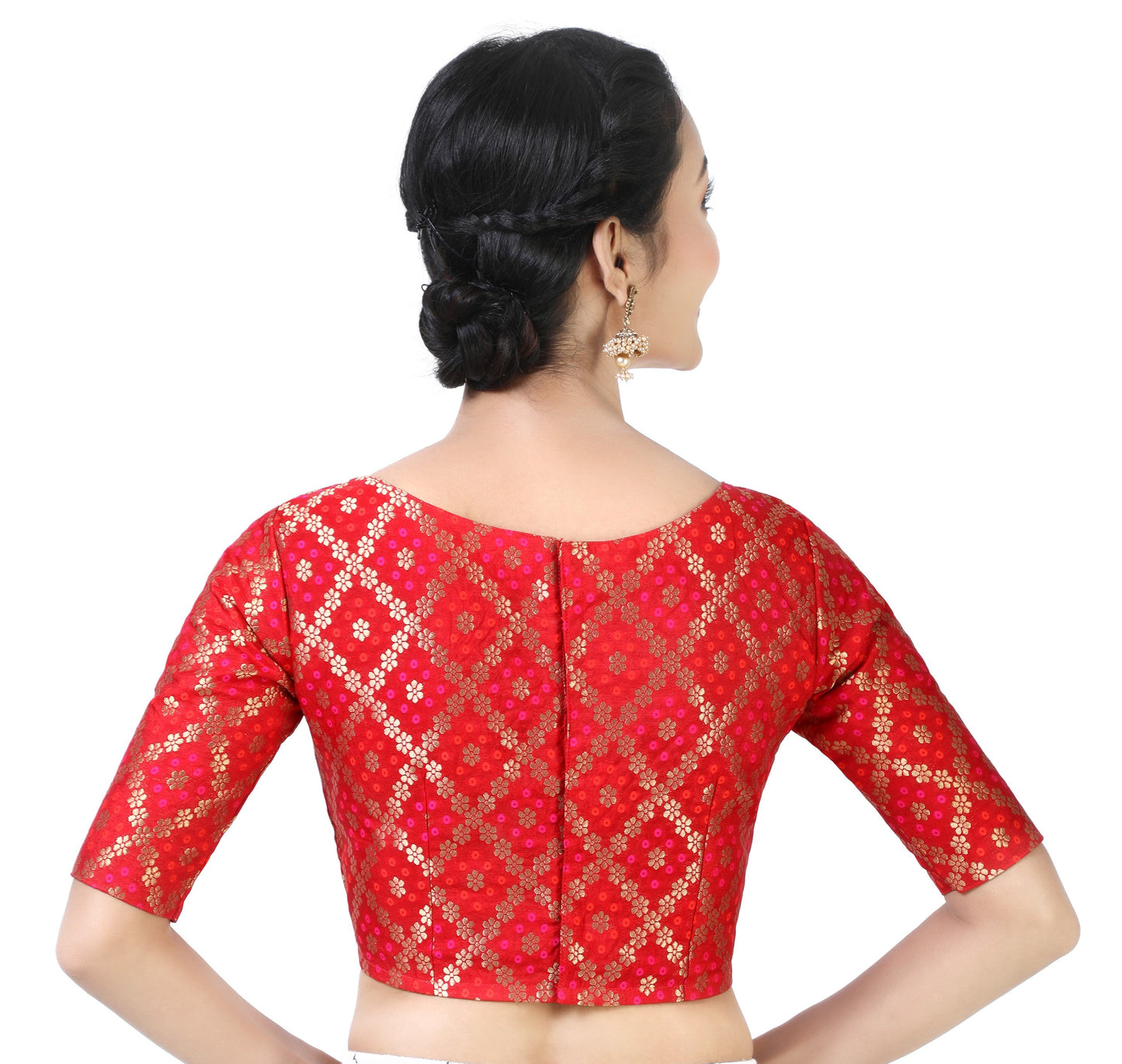 Women's Brocade Saree Blouse - 1 pc