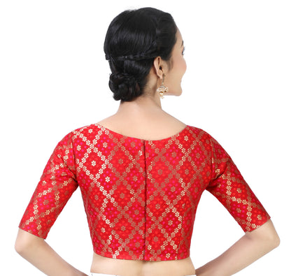 Women's Brocade Saree Blouse - 1 pc