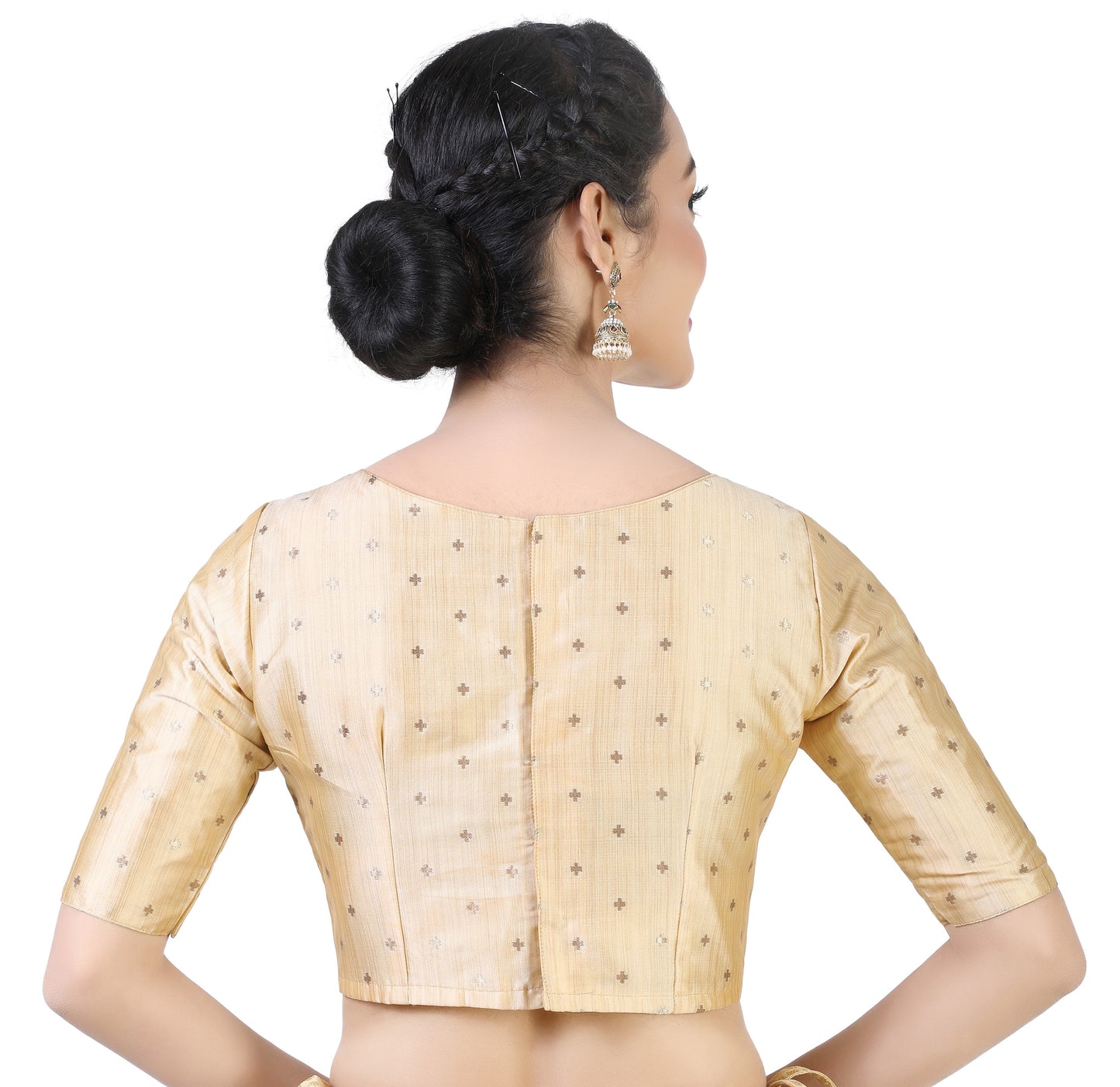 Women Gold Saree Blouse  (1pc)