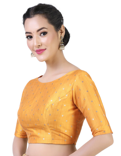 Women's Orange Brocade Blouse - (1pc set)