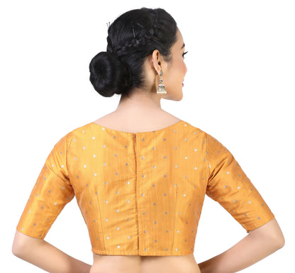 Women's Orange Brocade Blouse - (1pc set)