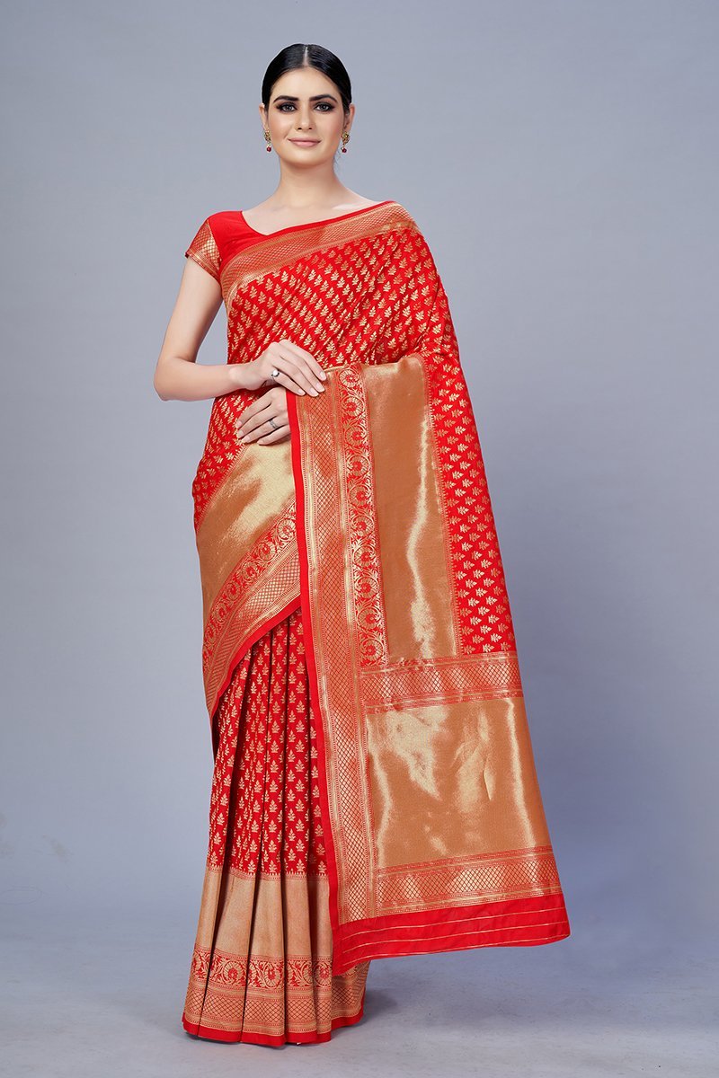 Women's Color Banarasi silk Traditonal Saree