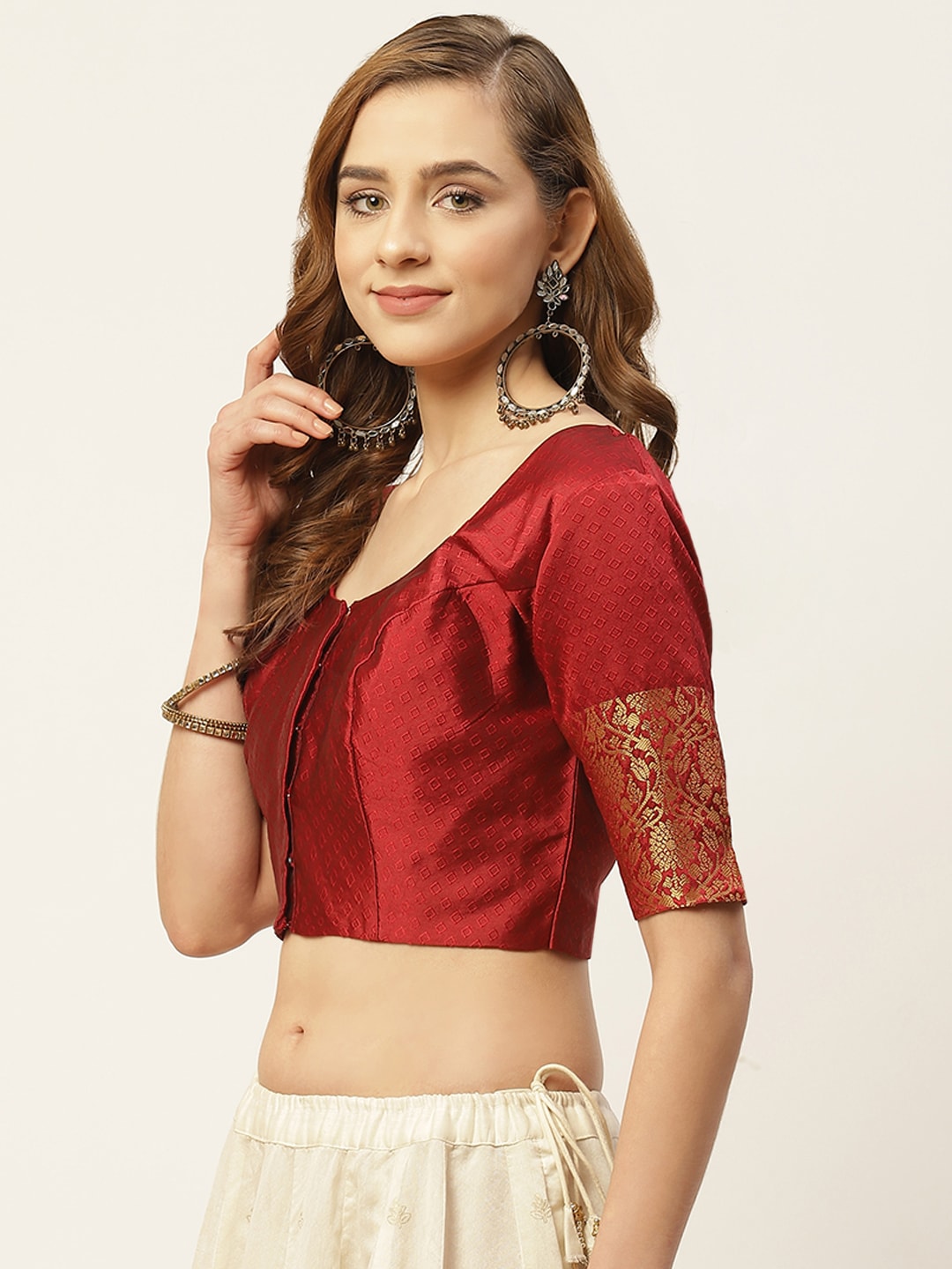 Women's Maroon Blouse - (1pc set)