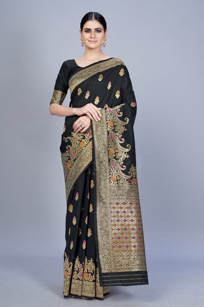 Women's Banarasi silk Woven Saree