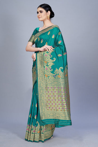 Women's Banarasi silk Woven Saree