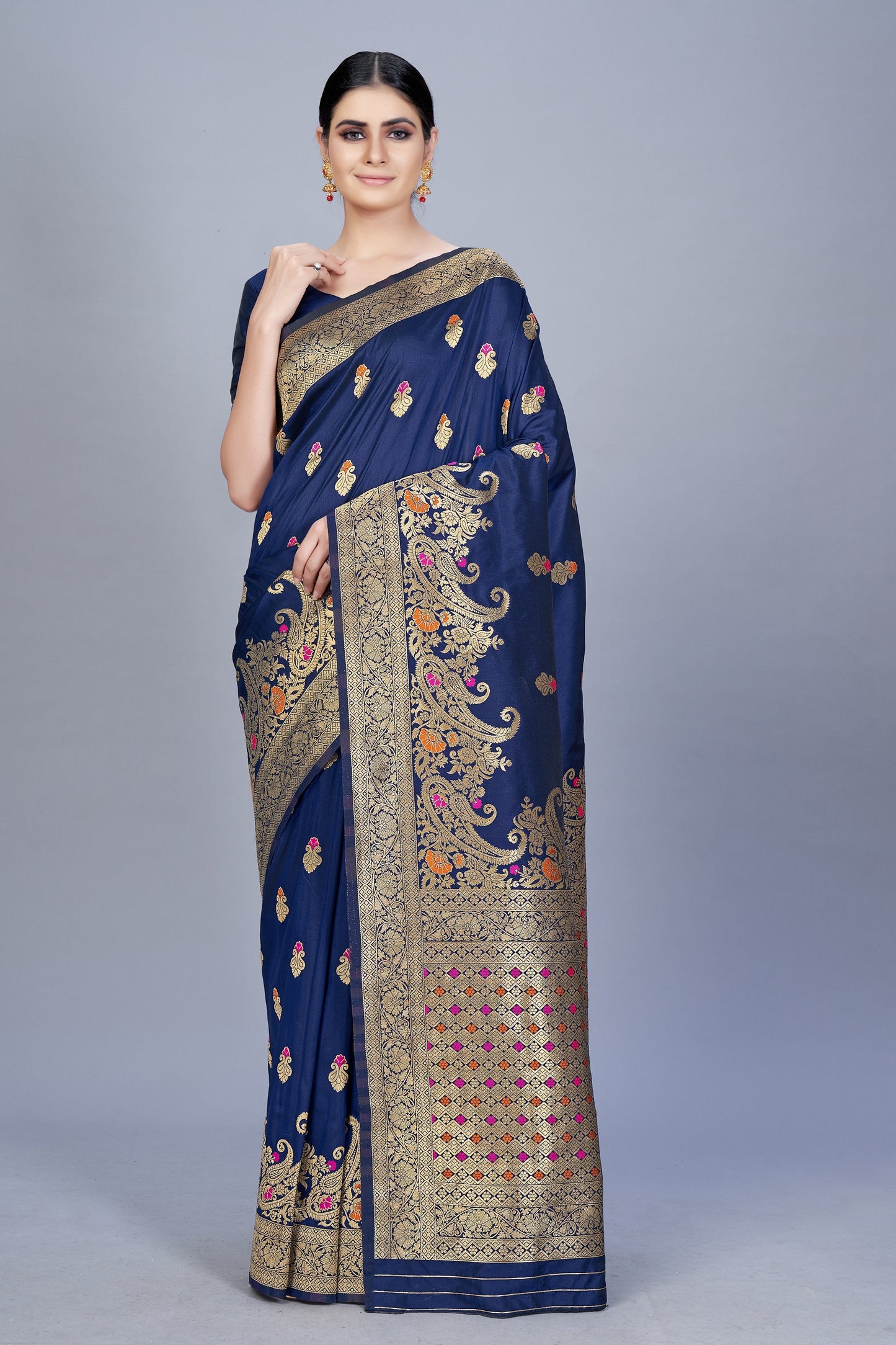 Women's Banarasi silk Woven Saree