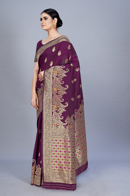 Women's Banarasi silk Woven Saree