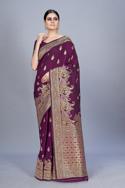 Women's Banarasi silk Woven Saree