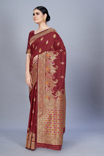 Women's Banarasi silk Woven Saree