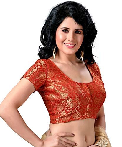 Women's Brocade Saree Blouse - 1 pc