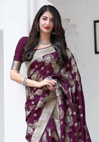 Women's Woven Traditional Designer Silk Saree