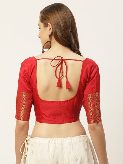 Women's Brocade Saree Blouse - 1 pc