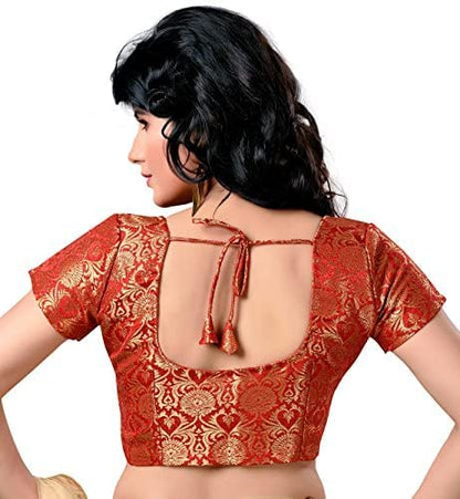 Women's Brocade Saree Blouse - 1 pc