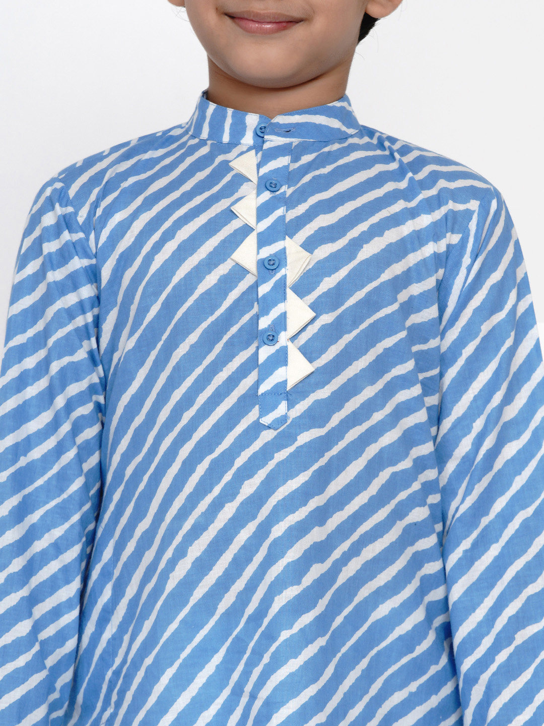 Boy's Blue & Offwhite Kurta Pyjama Set for Boys