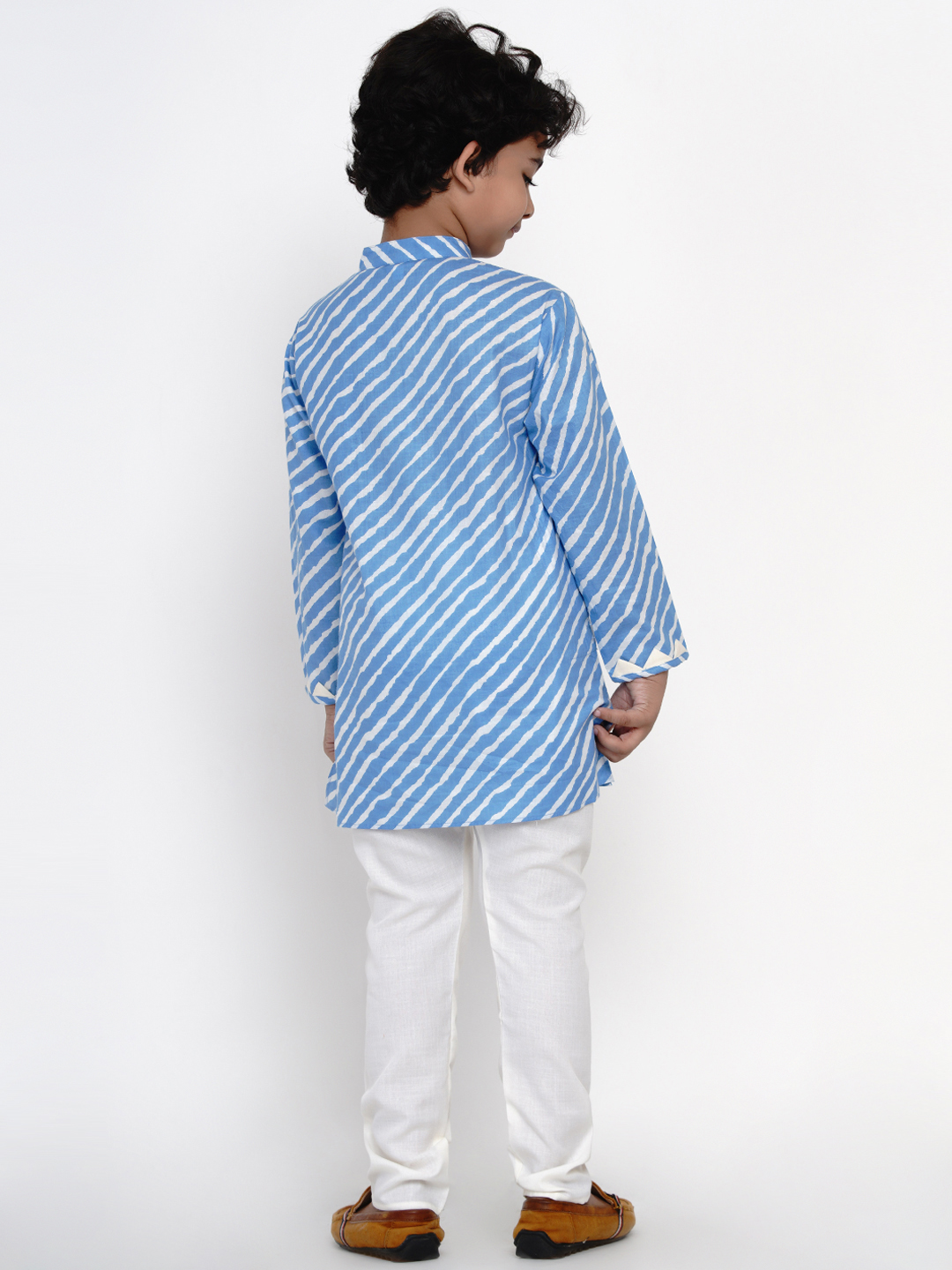 Boy's Blue & Offwhite Kurta Pyjama Set for Boys