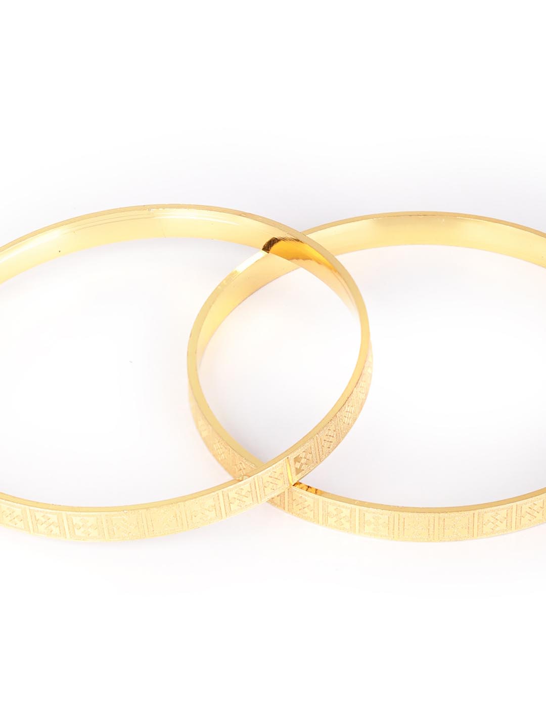 Women's Set of 2 Gold Plated Bangles Set - Priyaasi