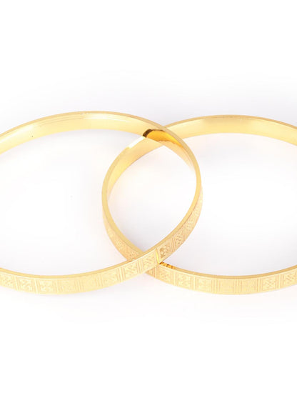 Women's Set of 2 Gold Plated Bangles Set - Priyaasi