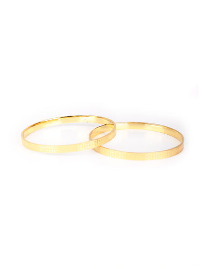 Women's Set of 2 Gold Plated Bangles Set - Priyaasi