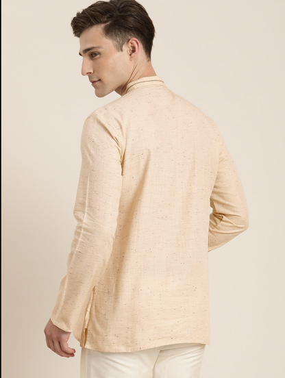 Men's Beige Organic Cotton Kurta