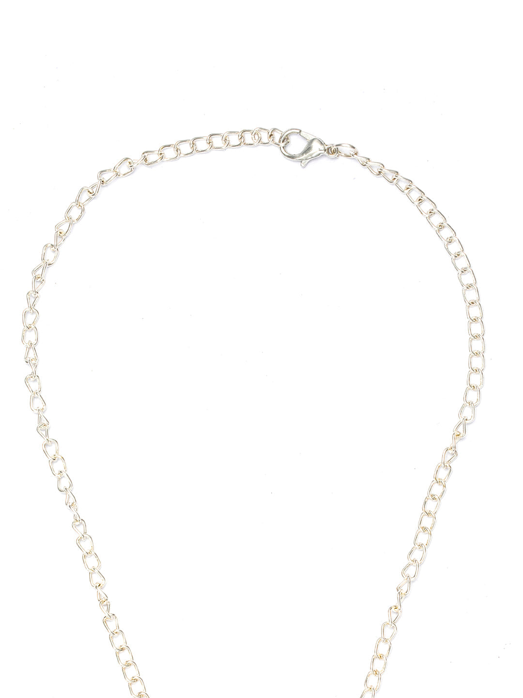 Women's Statement Floral Silver Plated Necklace - Priyaasi