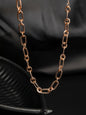 Women's Rose Gold Plated Link Statment Necklace - Priyaasi