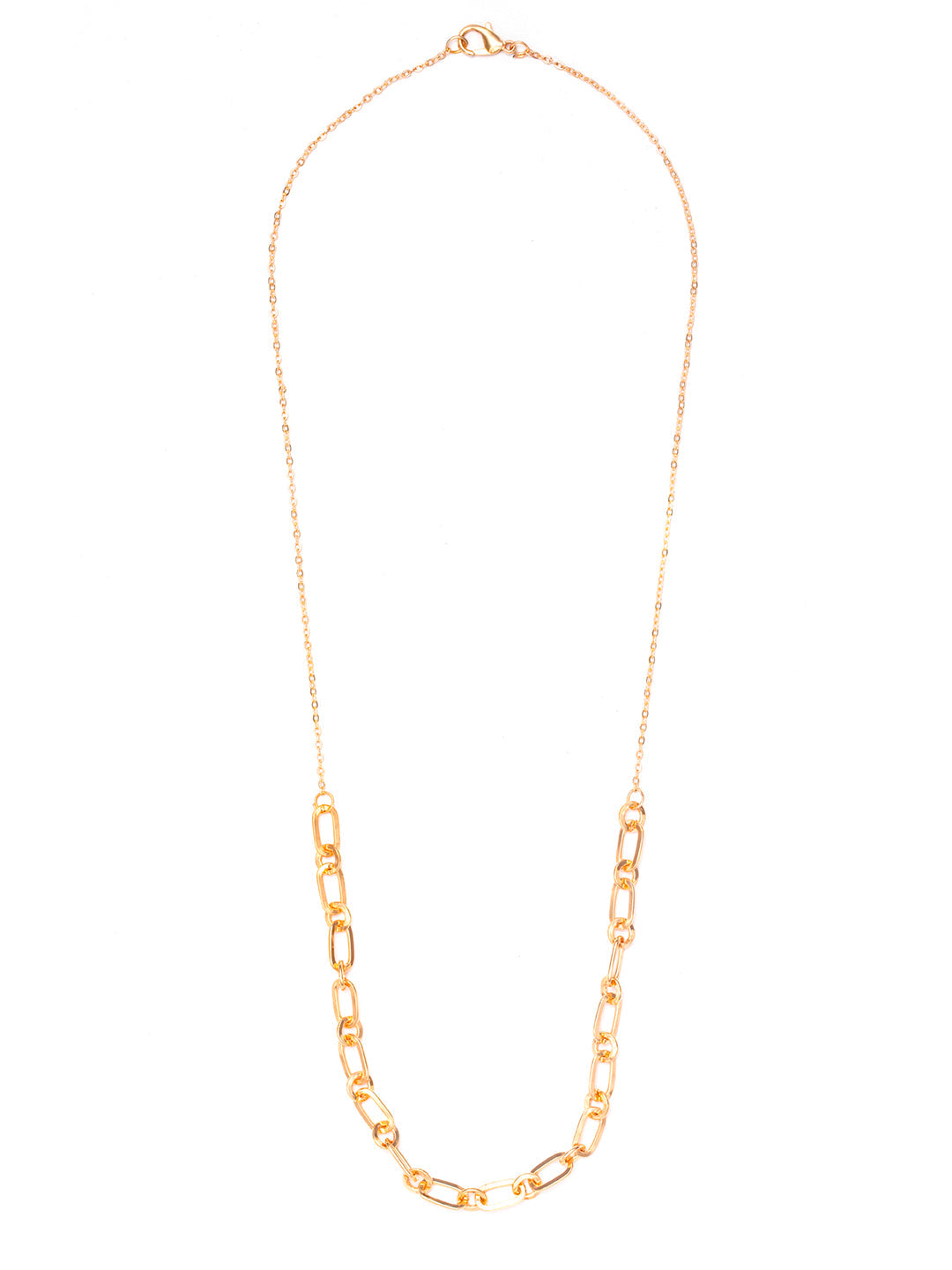 Women's Rose Gold Plated Link Statment Necklace - Priyaasi