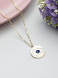 Women's Blue Gold Plated Evil Eye Pendant - Priyaasi