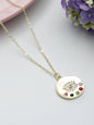 Women's Multi Color Stones Gold Plated Evil Eye Pendant - Priyaasi