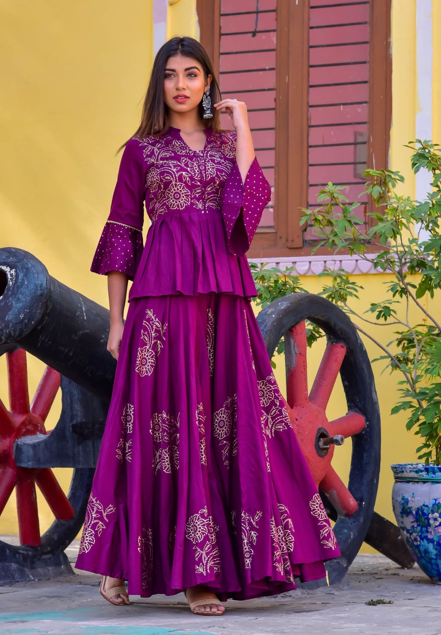 Women's Purple Lehenga Set (2Pc Set)