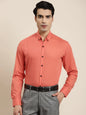 Men's Cotton Orange Formal Shirt