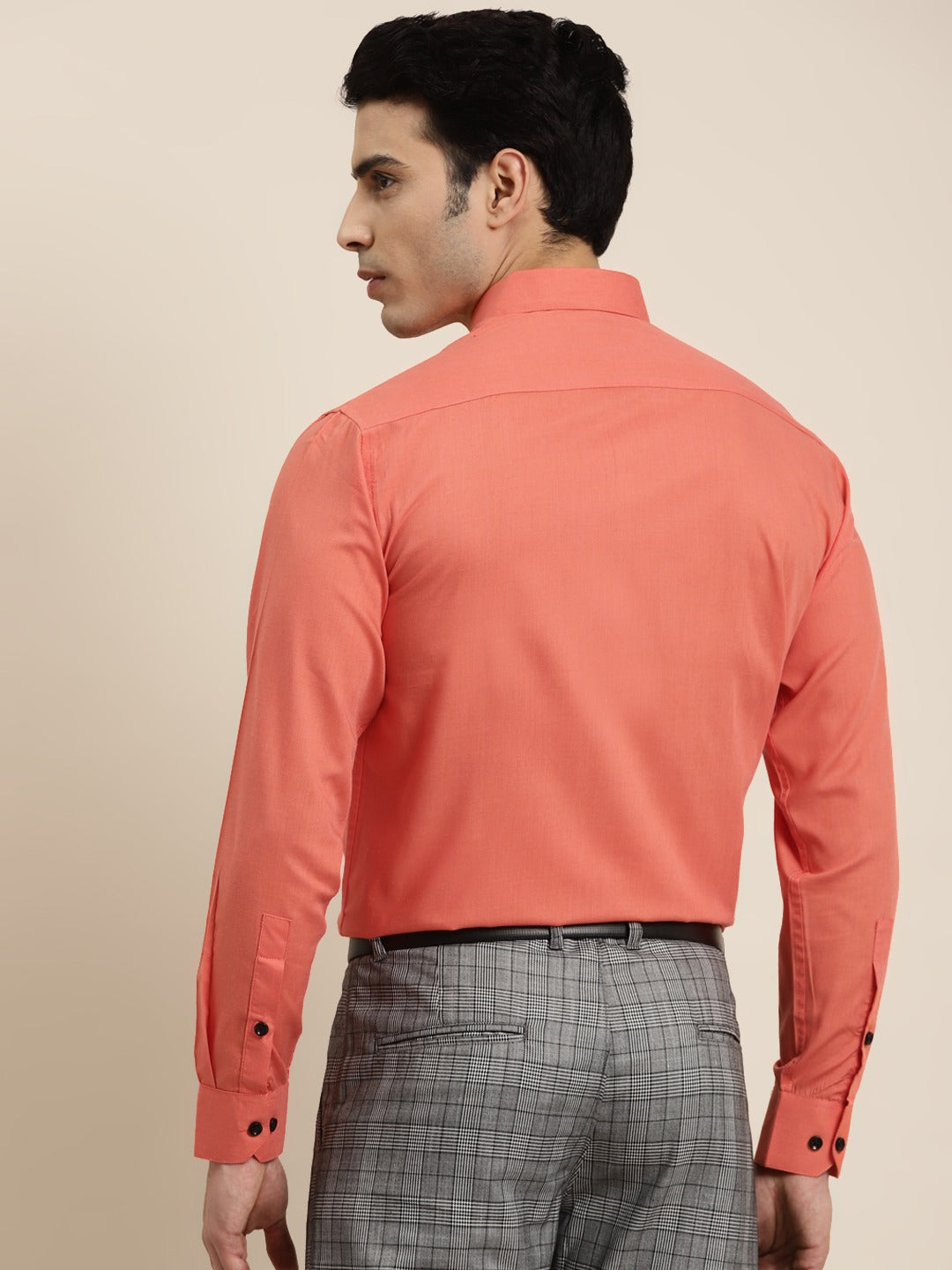 Men's Cotton Orange Formal Shirt