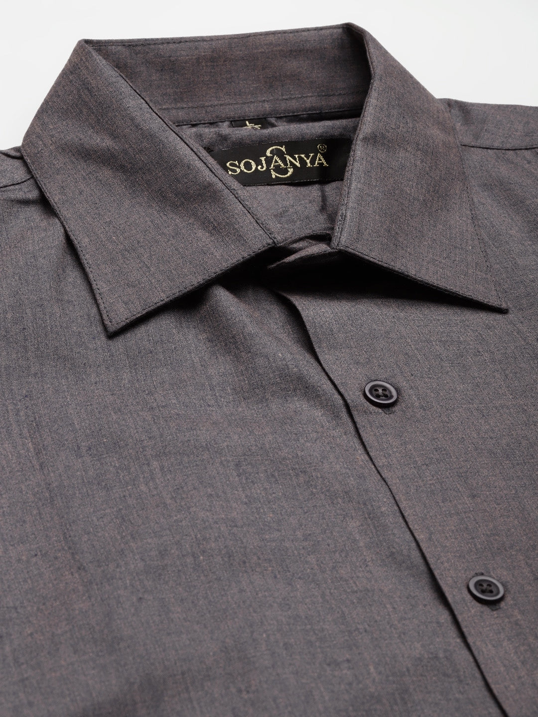 Men's Cotton Charcoal Grey Classic Formal Shirt