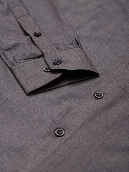 Men's Cotton Charcoal Grey Classic Formal Shirt