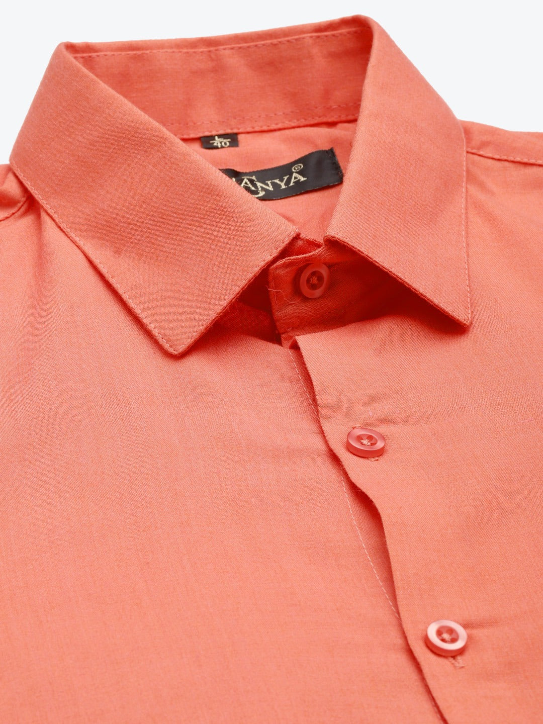 Men's Cotton Orange Classic Formal Shirt