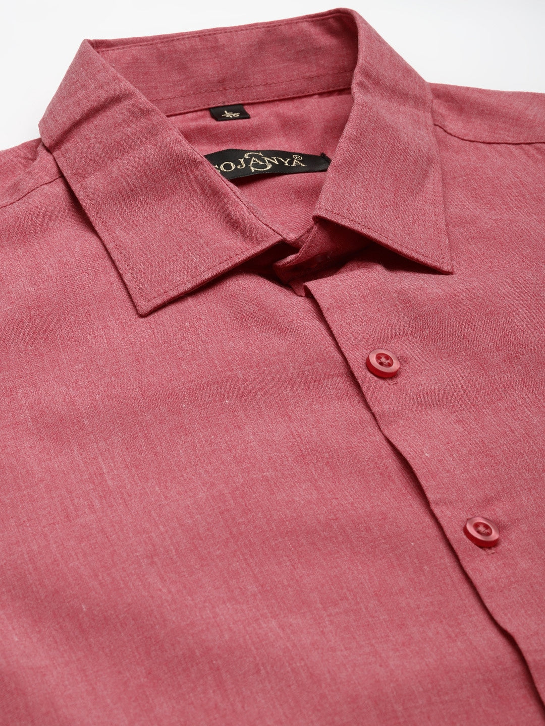 Men's Cotton Coral Red Classic Formal Shirt