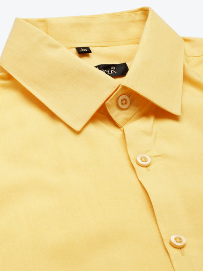 Men's Cotton Yellow Classic Formal Shirt