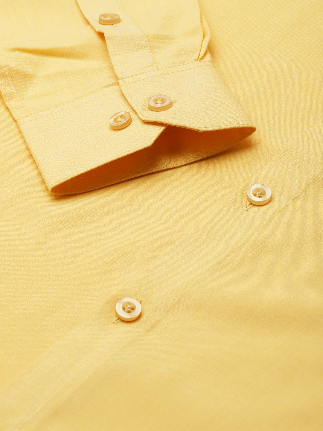 Men's Cotton Yellow Classic Formal Shirt