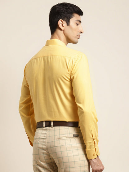 Men's Cotton Yellow Classic Formal Shirt