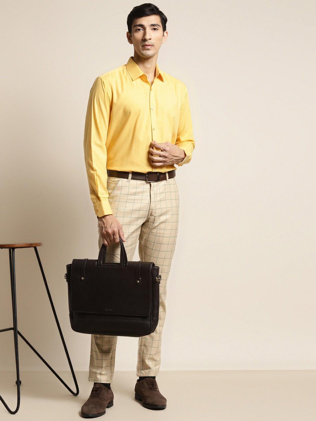 Men's Cotton Yellow Classic Formal Shirt