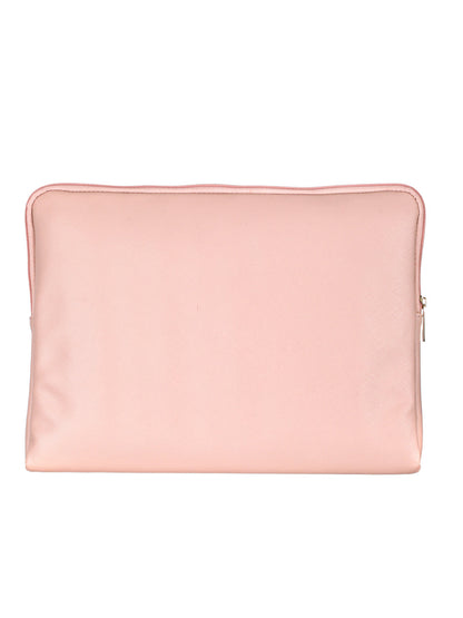 Women's Blush Pink Solid Laptop Sleeve - Priyaasi