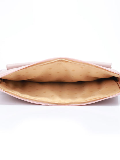 Women's Blush Pink Solid Laptop Sleeve - Priyaasi