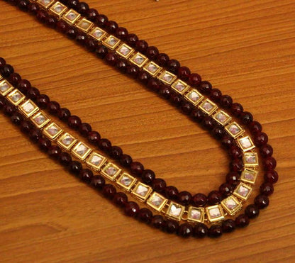 Women's Kundan Meenakari Ruby Long Necklace