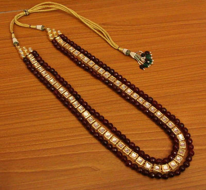 Women's Kundan Meenakari Ruby Long Necklace