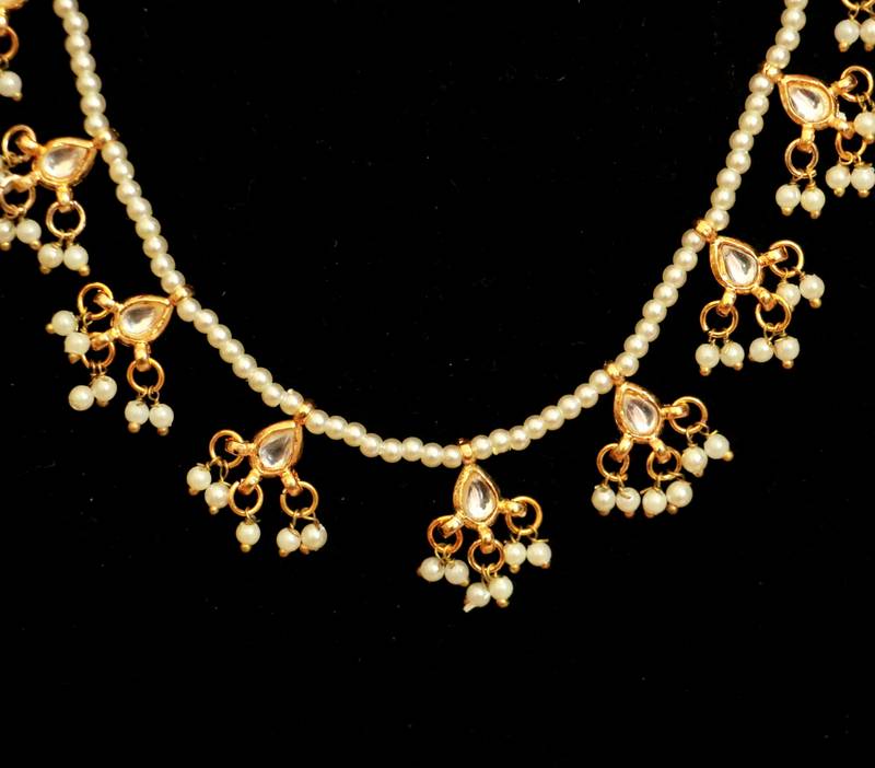 Women's Kundan & Pearl Ethnic Necklace